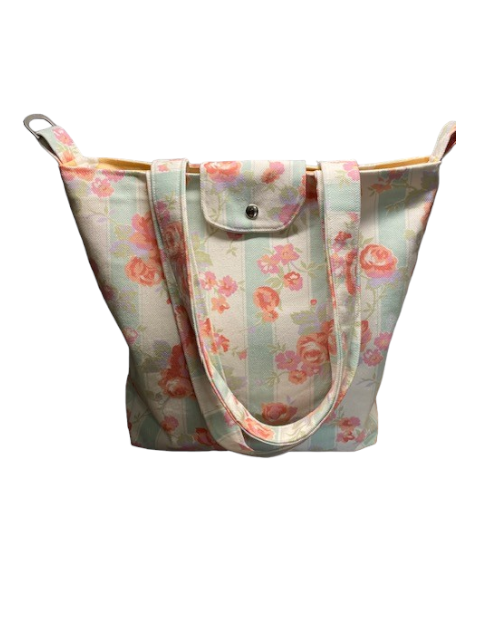 Dorothy shopping bag (peach roses)