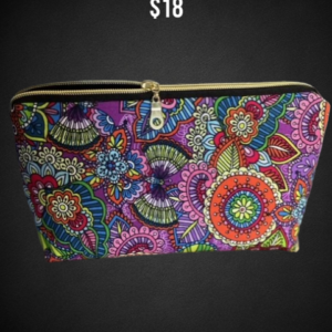 Madeline make up bag (purple kaleidoscope)