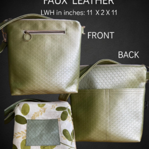 Minimalist:  Mini Jessica line light green faux leather